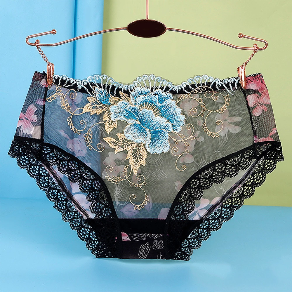 Plus Size Panties Women Sexy Lace Seamless Underwear Flowers Embroidery Skin-Friendly Transparent Briefs Lingerie Female
Plus Size Panties Women Sexy Lace Seamless Underwear Flowers Embroidery Skin-Friendly Transparent Briefs Lingerie Female