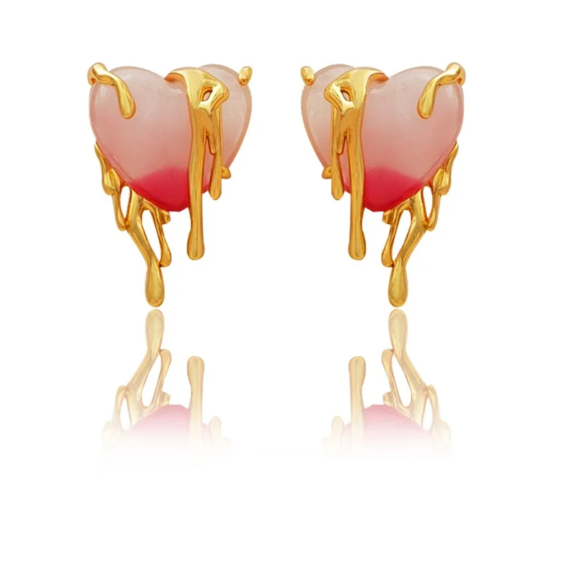 Korean New Fashion Pink Heart Earrings For Women Punk Style Cute Girl Stud Earrings Kpop Jewelry Wholesale
Korean New Fashion Pink Heart Earrings For Women Punk Style Cute Girl Stud Earrings Kpop Jewelry Wholesale