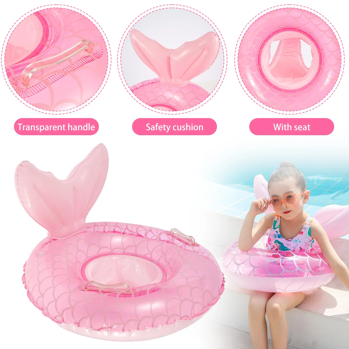Inflatable Baby Swimming Ring with Float Seat and Transparent Cushion Waist Float Ring Baby Swimming Float Baby Infant 6-18 Mont
Inflatable Baby Swimming Ring with Float Seat and Transparent Cushion Waist Float Ring Baby Swimming Float Baby Infant 6-18 Mont