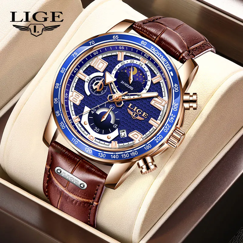 LIGE Watches Mens 2022 New Fashion Watch For Men Luxury Quartz Wristwatch Waterproof Leather Mens Watch+Box Relogio Masculino
LIGE Watches Mens 2022 New Fashion Watch For Men Luxury Quartz Wristwatch Waterproof Leather Mens Watch+Box Relogio Masculino