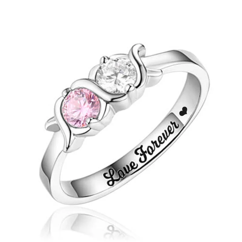 Personalized Name Engraved 2 Birthstones XoXo Love Ring Sterling Silver Custom Love Rings Kisses And Hugs Ring with Birthstone
Personalized Name Engraved 2 Birthstones XoXo Love Ring Sterling Silver Custom Love Rings Kisses And Hugs Ring with Birthstone