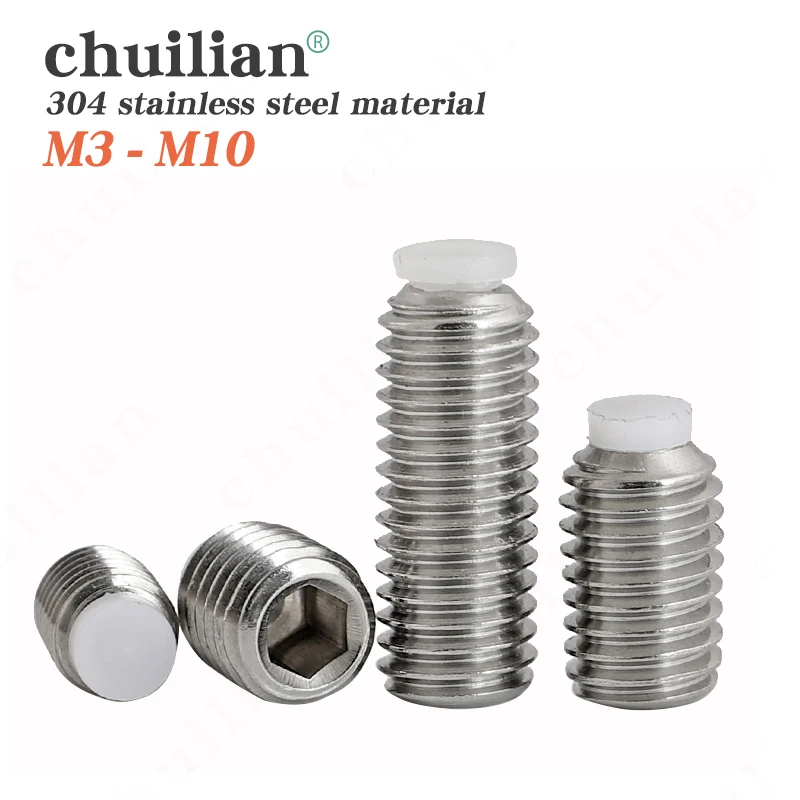 M3 M4 M5 M6 M8 M10 304 Stainless Steel Allen Head Hex Hexagon Socket Plastic Nylon Dog Convex End Point Tip Grub Bolt Set Screw
M3 M4 M5 M6 M8 M10 304 Stainless Steel Allen Head Hex Hexagon Socket Plastic Nylon Dog Convex End Point Tip Grub Bolt Set Screw