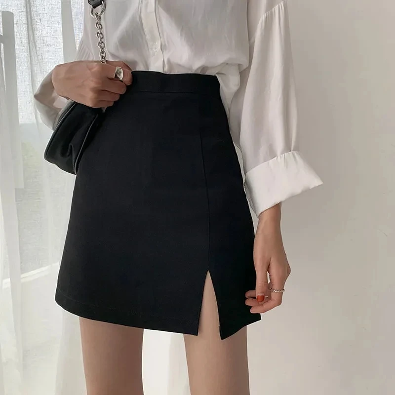 Summer Temperament A-line Skirts Women High-waist Wrap Hip Split Mini Sexy Korean Skirts Elegant Office Ladies Black Sweet Skirt
Summer Temperament A-line Skirts Women High-waist Wrap Hip Split Mini Sexy Korean Skirts Elegant Office Ladies Black Sweet Skirt