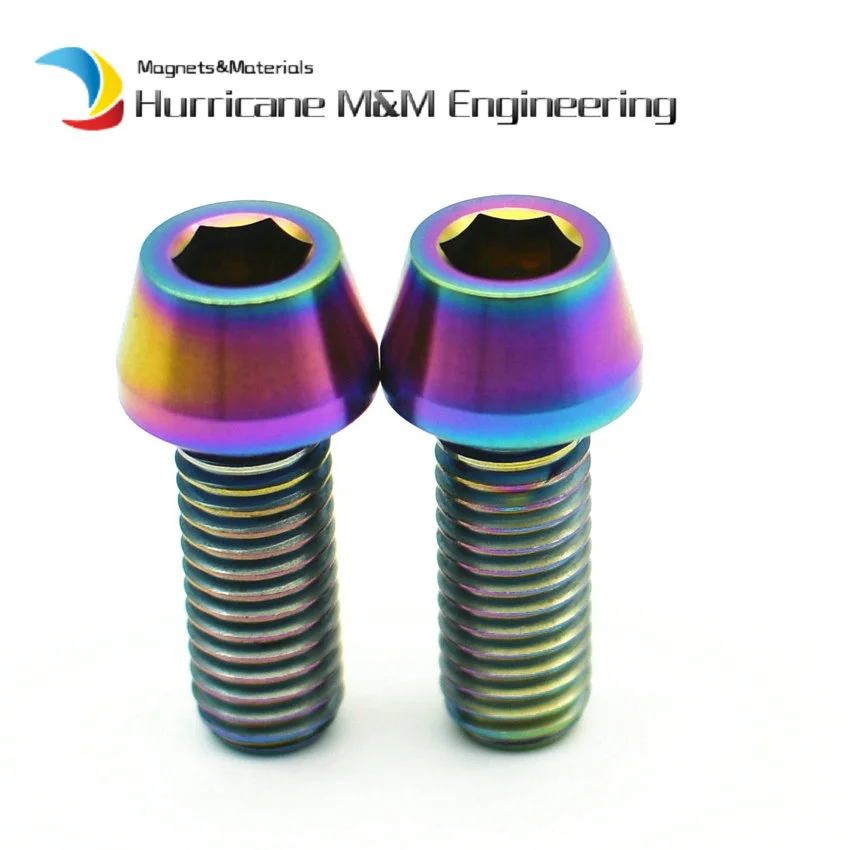Titanium Bolt for Caplier M8 x15 20 25 3055mm Ti Bolts Tapered Conical Head Hexagon Socket Allan Drive Ti Screws Fasteners 2 pcs
Titanium Bolt for Caplier M8 x15 20 25 3055mm Ti Bolts Tapered Conical Head Hexagon Socket Allan Drive Ti Screws Fasteners 2 pcs