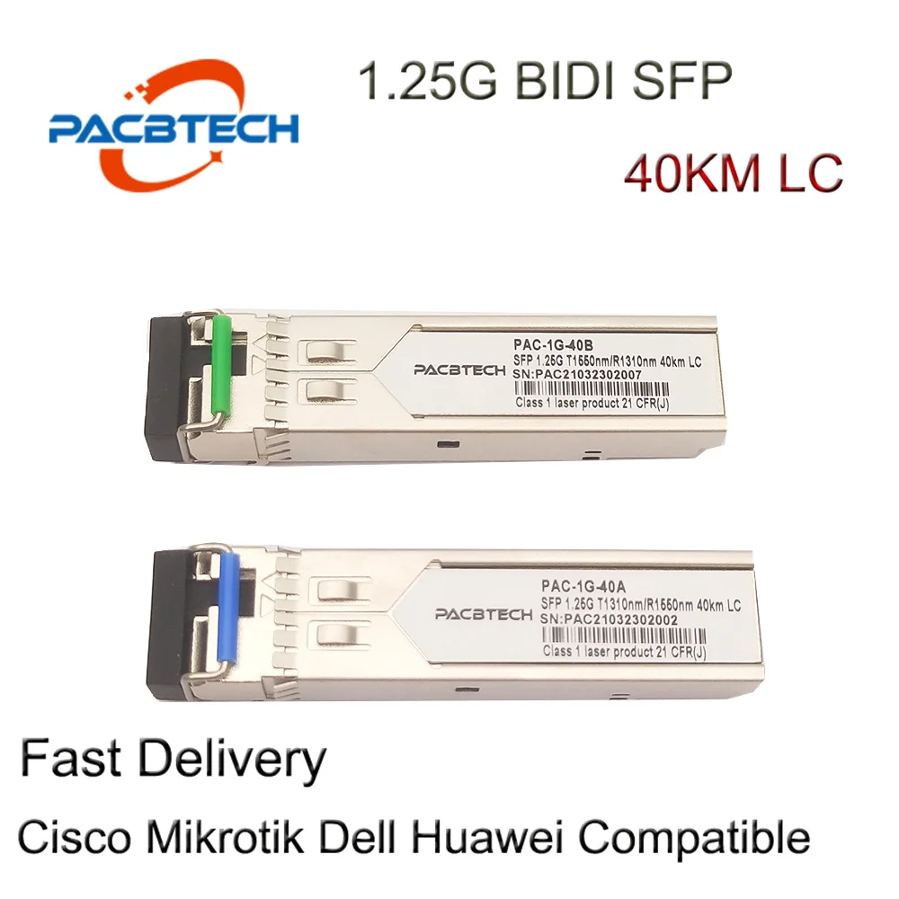 1.25G SFP Transceiver Singlemode Single fiber 40km BiDi 1310nm/1550nm WDM SFP LC 1G 40km SFP Module Fiber module
1.25G SFP Transceiver Singlemode Single fiber 40km BiDi 1310nm/1550nm WDM SFP LC 1G 40km SFP Module Fiber module