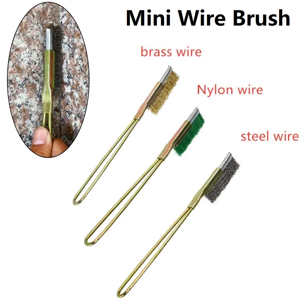 1pcs Wire Brass Steel Nylon Brush Mini Brushes Micro Rust Remover Paint Remove Metal Scrubbing Polishing Burring Brush
1pcs Wire Brass Steel Nylon Brush Mini Brushes Micro Rust Remover Paint Remove Metal Scrubbing Polishing Burring Brush