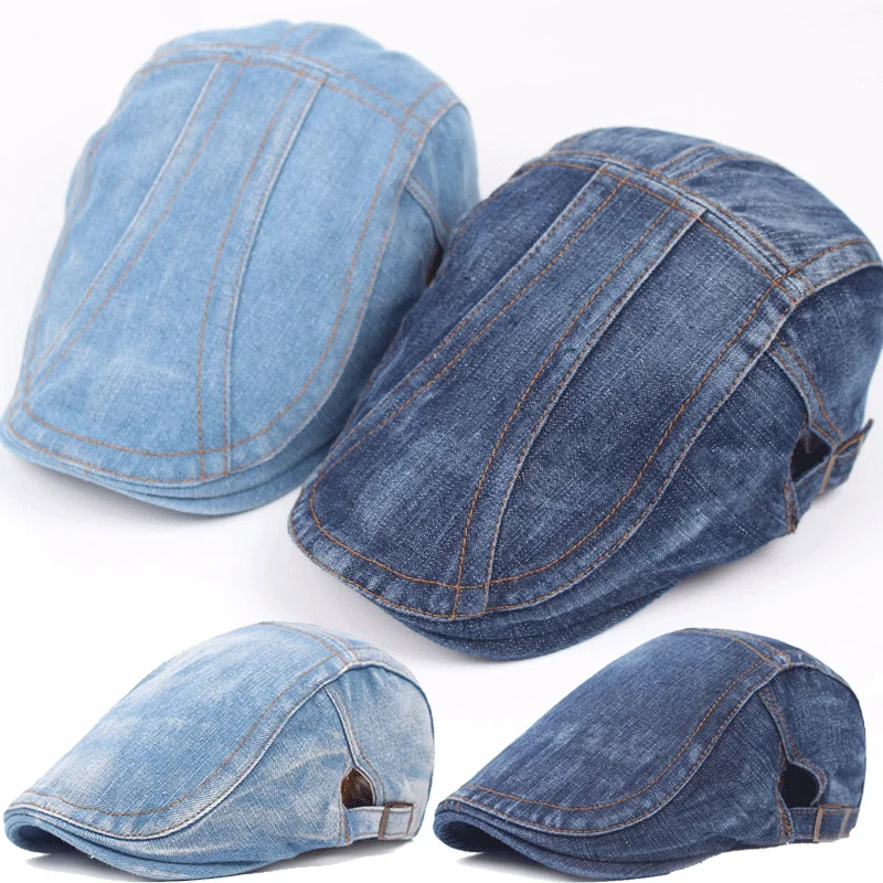 Vintage Denim Beret Hats Men Women Unisex Jeans Berets Newsboy Hat Spring Autumn Hats Peaked Cap Casual Forward Adjustable Caps
Vintage Denim Beret Hats Men Women Unisex Jeans Berets Newsboy Hat Spring Autumn Hats Peaked Cap Casual Forward Adjustable Caps