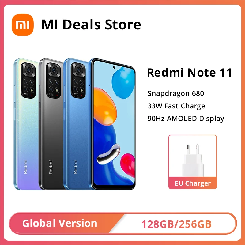 Смартфон Xiaomi Redmi Note 11 64 ГБ/128 ГБ NFC Восьмиядерный процессор Snapdragon 680 4 камеры 50 МП
