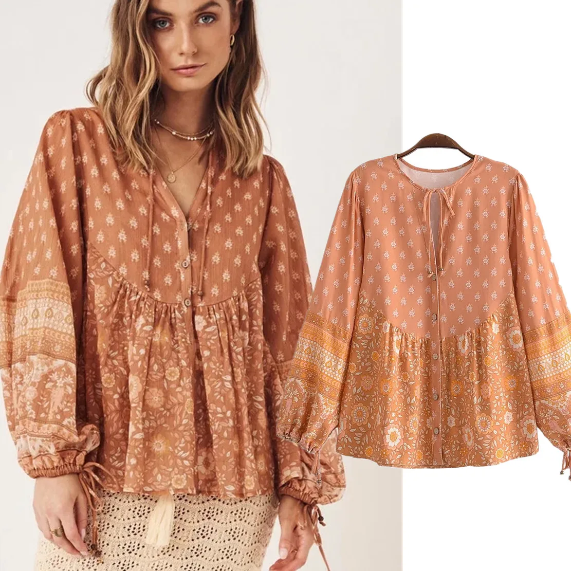 Maxdutti Shirts Loose Kimono Blouse Women Tops Bohemian Style Indie Folk Floral Print Tassles Cotton Blouse
Maxdutti Shirts Loose Kimono Blouse Women Tops Bohemian Style Indie Folk Floral Print Tassles Cotton Blouse