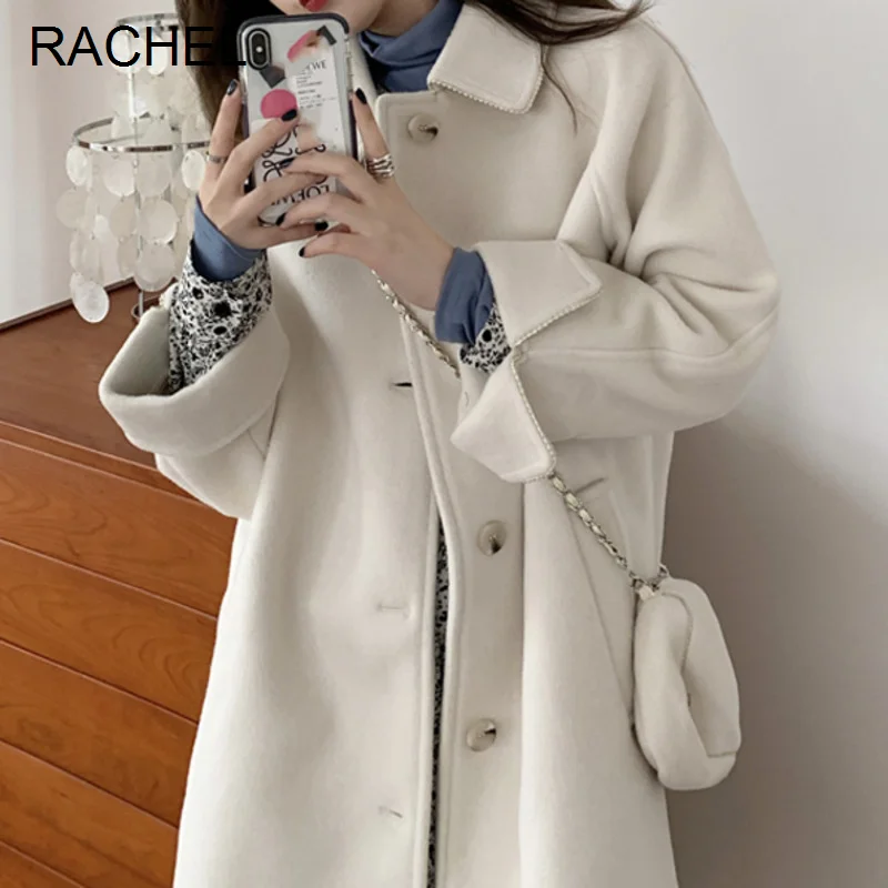 Woolen coat women's clothing autumn winter medium long small 2021 design feeling Korean soft woolen coat Rac
Woolen coat women's clothing autumn winter medium long small 2021 design feeling Korean soft woolen coat Rac