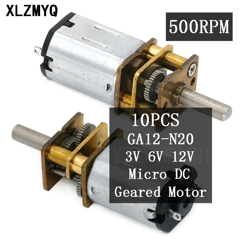 10PCS N20 500RPM Mini Micro Metal Gear Motor DC 3V 6V 12V Geared Motor Powerful Electric Mini Deceleration Gear Reducer Motors
10PCS N20 500RPM Mini Micro Metal Gear Motor DC 3V 6V 12V Geared Motor Powerful Electric Mini Deceleration Gear Reducer Motors