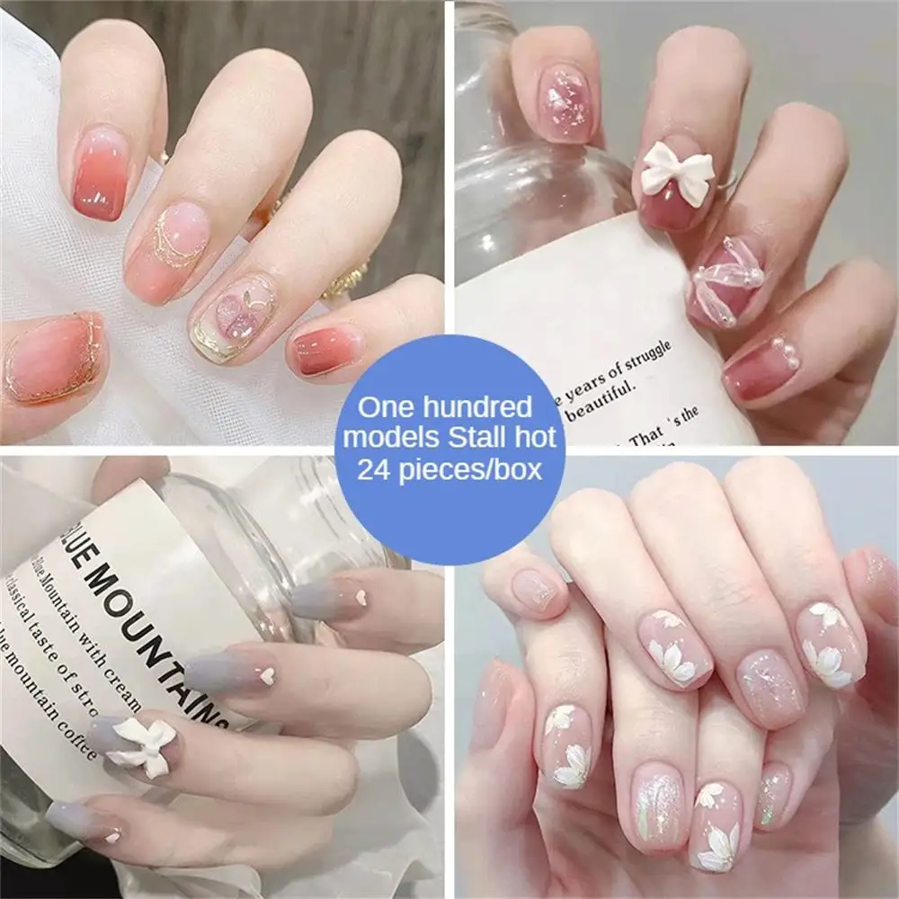 Press On Nails Summer Wearable Manicure Detachable Full Cover Nail Tools Fake Nail Patches /box Diy Nails Reusable False Nails 
Press On Nails Summer Wearable Manicure Detachable Full Cover Nail Tools Fake Nail Patches /box Diy Nails Reusable False Nails