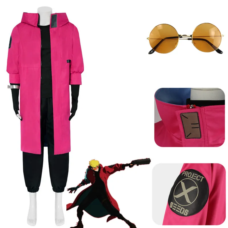 Костюм для косплея из аниме Trigun Vash с тычинками, пальто, брюки, костюмы, Униформа, одежда для Хэллоуина, карнавала, вечеринки
Костюм для косплея из аниме Trigun Vash с тычинками, пальто, брюки, костюмы, Униформа, одежда для Хэллоуина, карнавала, вечеринки