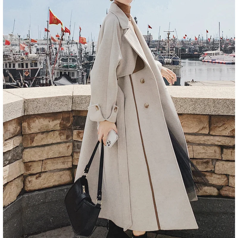 Office Lady Wool Coat Women's Long Coats Style 2022 Winter New Korean Loose Thickened Hepburn Coat Women Kimono Long Top Jaqueta
Office Lady Wool Coat Women's Long Coats Style 2022 Winter New Korean Loose Thickened Hepburn Coat Women Kimono Long Top Jaqueta