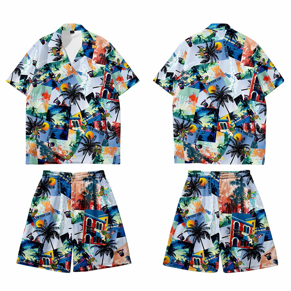 Fashion Men's Printed Short Sleeve Shirt Beach Pants Set 2022 Summer New Hawaii Creative Casual Travel Vacation Men's Shirts Set
Fashion Men's Printed Short Sleeve Shirt Beach Pants Set 2022 Summer New Hawaii Creative Casual Travel Vacation Men's Shirts Set