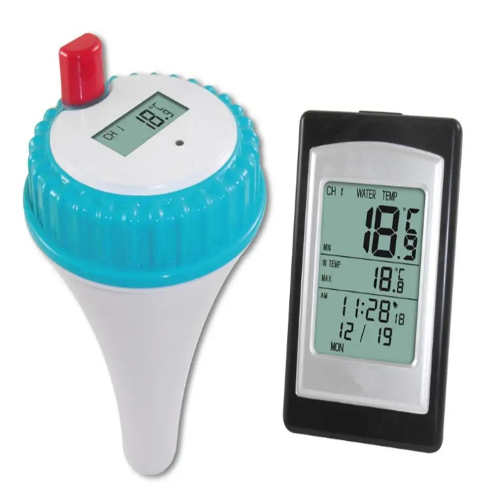 Wireless Pool Thermometer Digital Floating Pool and Thermometer Remote Pool Thermometer for Swimming Pool, Bath Water Hot Tubs
Wireless Pool Thermometer Digital Floating Pool and Thermometer Remote Pool Thermometer for Swimming Pool, Bath Water Hot Tubs