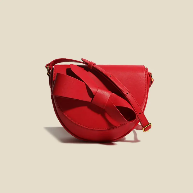 New Women's Saddle Bag Genuine Leather Messenger Bag Crossbody Handbag Bows Design Ladies Purse
New Women's Saddle Bag Genuine Leather Messenger Bag Crossbody Handbag Bows Design Ladies Purse