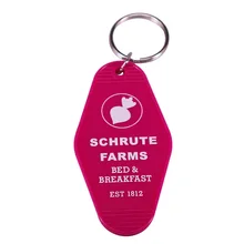 Bed Breakfast Schrute Farms Beet HOTEL KeyChain Keyring Tag Key Chains TV Show The Office Fans Funny Accessory Custom logo