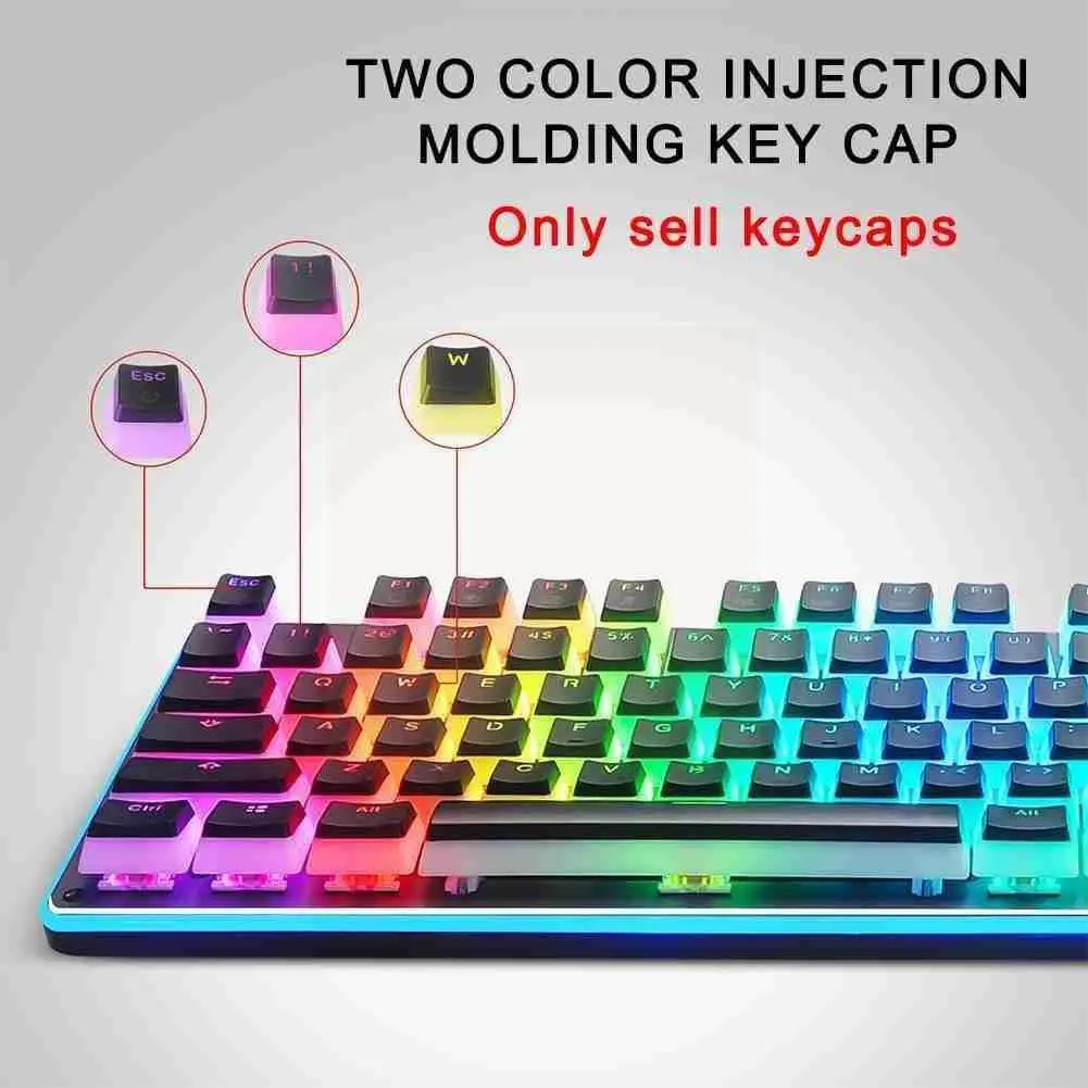 108 клавиш Pbt Oem прозрачные колпачки для клавиш пудинга для игровой механической клавиатуры двухцветная для клавиатуры Mx switch F3Y0
108 клавиш Pbt Oem прозрачные колпачки для клавиш пудинга для игровой механической клавиатуры двухцветная для клавиатуры Mx switch F3Y0
