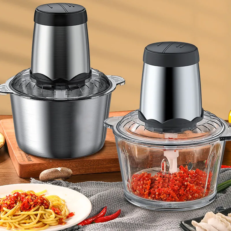 2L Capacity Stainless Steel 304 Electric Chopper Meat Grinder Mincer Food Processor Slicer Multi-Function High-Power Four-Knife
2L Capacity Stainless Steel 304 Electric Chopper Meat Grinder Mincer Food Processor Slicer Multi-Function High-Power Four-Knife