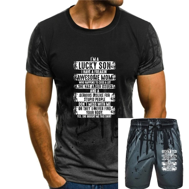 I'm A Lucky Son Because I Have A Freaking Awesome Mom T-Shirt Fitness Tight Tops Tees For Men Cotton Top T-Shirts Casual Funny
I'm A Lucky Son Because I Have A Freaking Awesome Mom T-Shirt Fitness Tight Tops Tees For Men Cotton Top T-Shirts Casual Funny