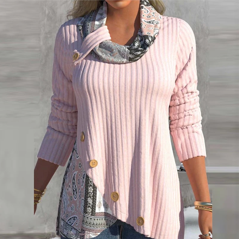 Стильные вязаные пуловеры с воротником-шарфом, свободные свитера с винтажным рисунком, женские зимние асимметричные топы с длинным рукавом, Свитшот
Стильные вязаные пуловеры с воротником-шарфом, свободные свитера с винтажным рисунком, женские зимние асимметричные топы с длинным рукавом, Свитшот