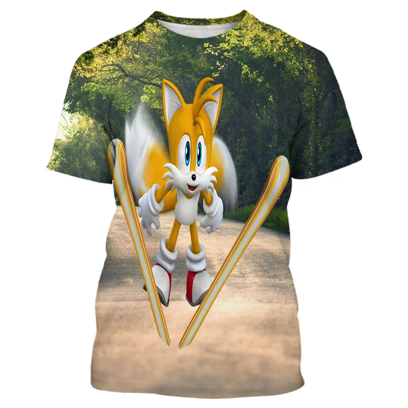 Sonic 3D Printing T-Shirt Men's And Women's Summer Creative Leisure Cotton Top Cool Trend Versatile Children's Short Sleeves
Sonic 3D Printing T-Shirt Men's And Women's Summer Creative Leisure Cotton Top Cool Trend Versatile Children's Short Sleeves
