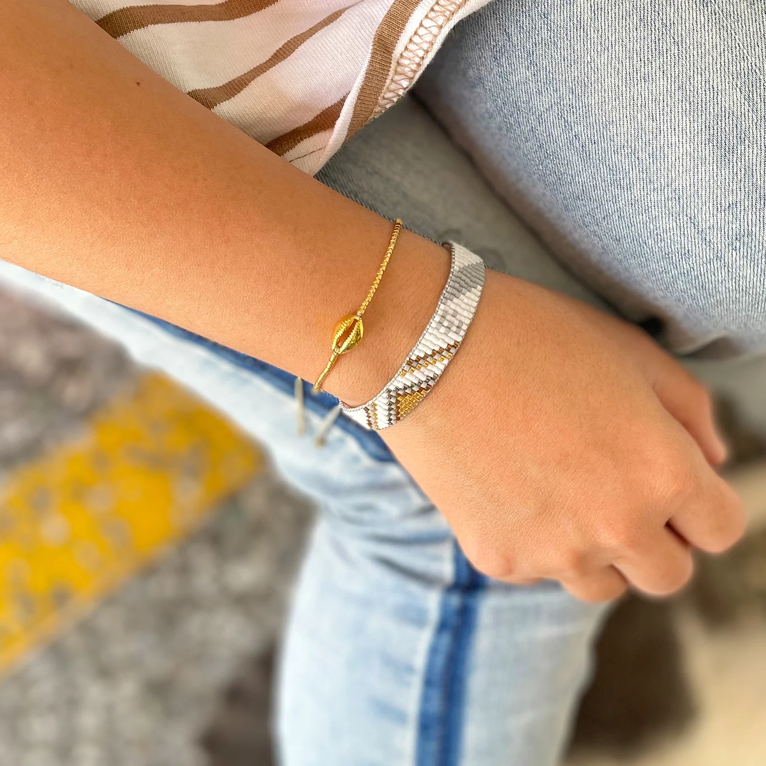 C.QUAN CHI New Pattern Beaded Braided Bracelets Boho Handmade Miyuki Beads Jewelry Ash Gold Charm Women's Bracelets 2022
C.QUAN CHI New Pattern Beaded Braided Bracelets Boho Handmade Miyuki Beads Jewelry Ash Gold Charm Women's Bracelets 2022