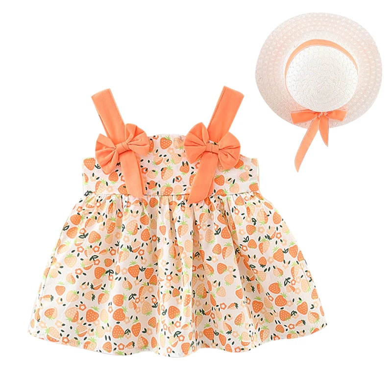 2Piece Toddler Summer Dresses Newborn Baby Clothes Cute Bow Strawberry Princess Dress+Sunhat Little Girls Clothing Set BC2183
2Piece Toddler Summer Dresses Newborn Baby Clothes Cute Bow Strawberry Princess Dress+Sunhat Little Girls Clothing Set BC2183