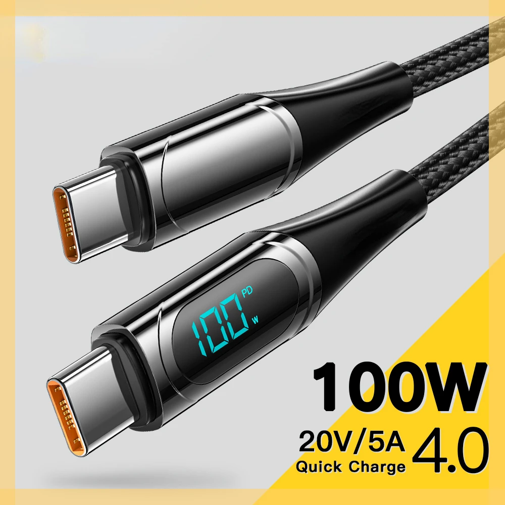 USB Type C To USB C Cable 100W/5A PD Fast Charging Charger Wire Cord For Macbook Type-C USBC Cable 2M
USB Type C To USB C Cable 100W/5A PD Fast Charging Charger Wire Cord For Macbook Type-C USBC Cable 2M