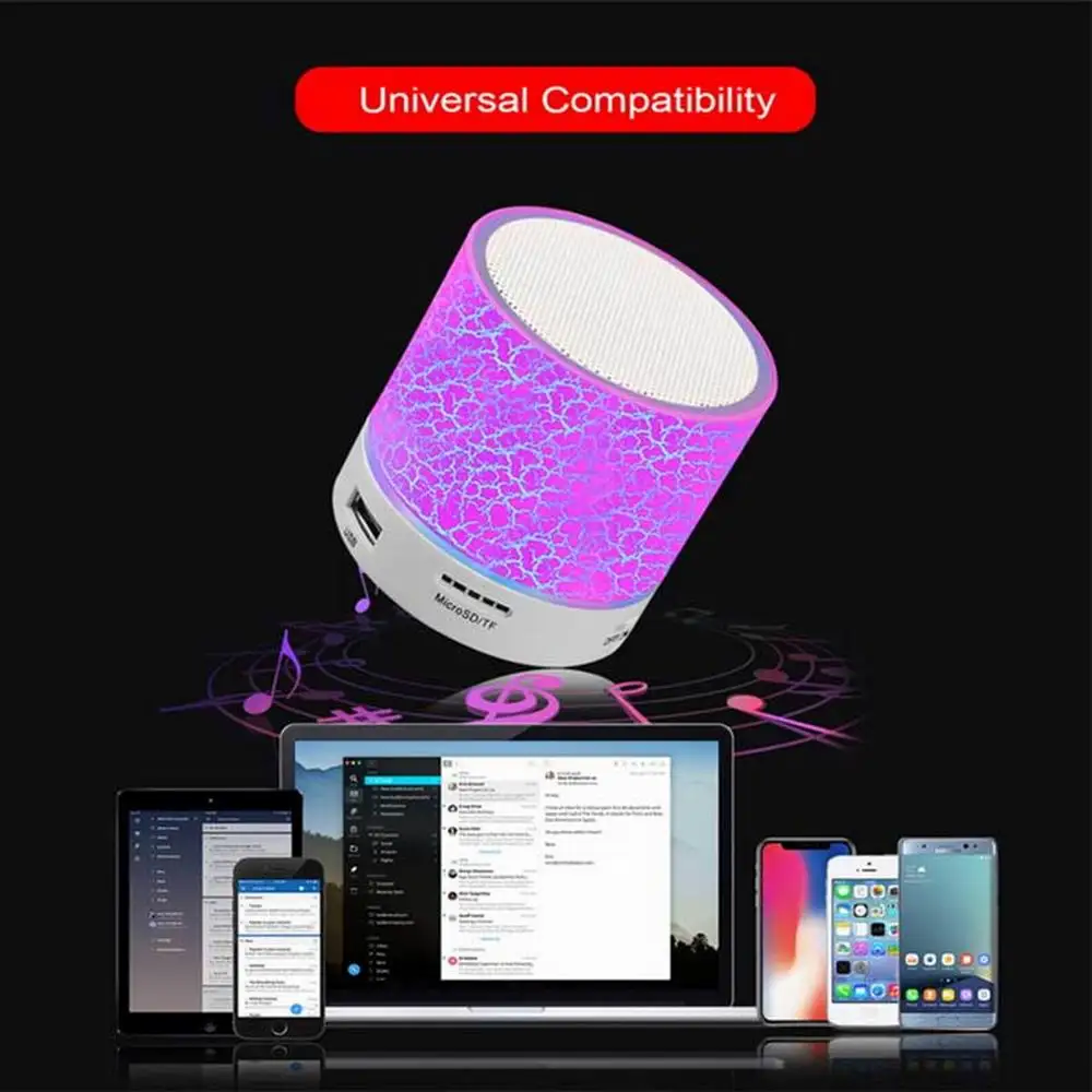 A9 LED Crack Bluetooth-compatible Wireless Speakers Outdoor Sound Box for Smartphone Car Audio TF Card Mini Portable Loudspeaker 
A9 LED Crack Bluetooth-compatible Wireless Speakers Outdoor Sound Box for Smartphone Car Audio TF Card Mini Portable Loudspeaker