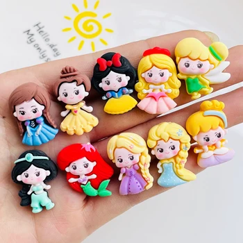 10 Pcs New Lovely Mini Kawaii Cartoon Princess Series Resin Scrapbook Diy Jewellery Hairpin Accessories Decorate Craft