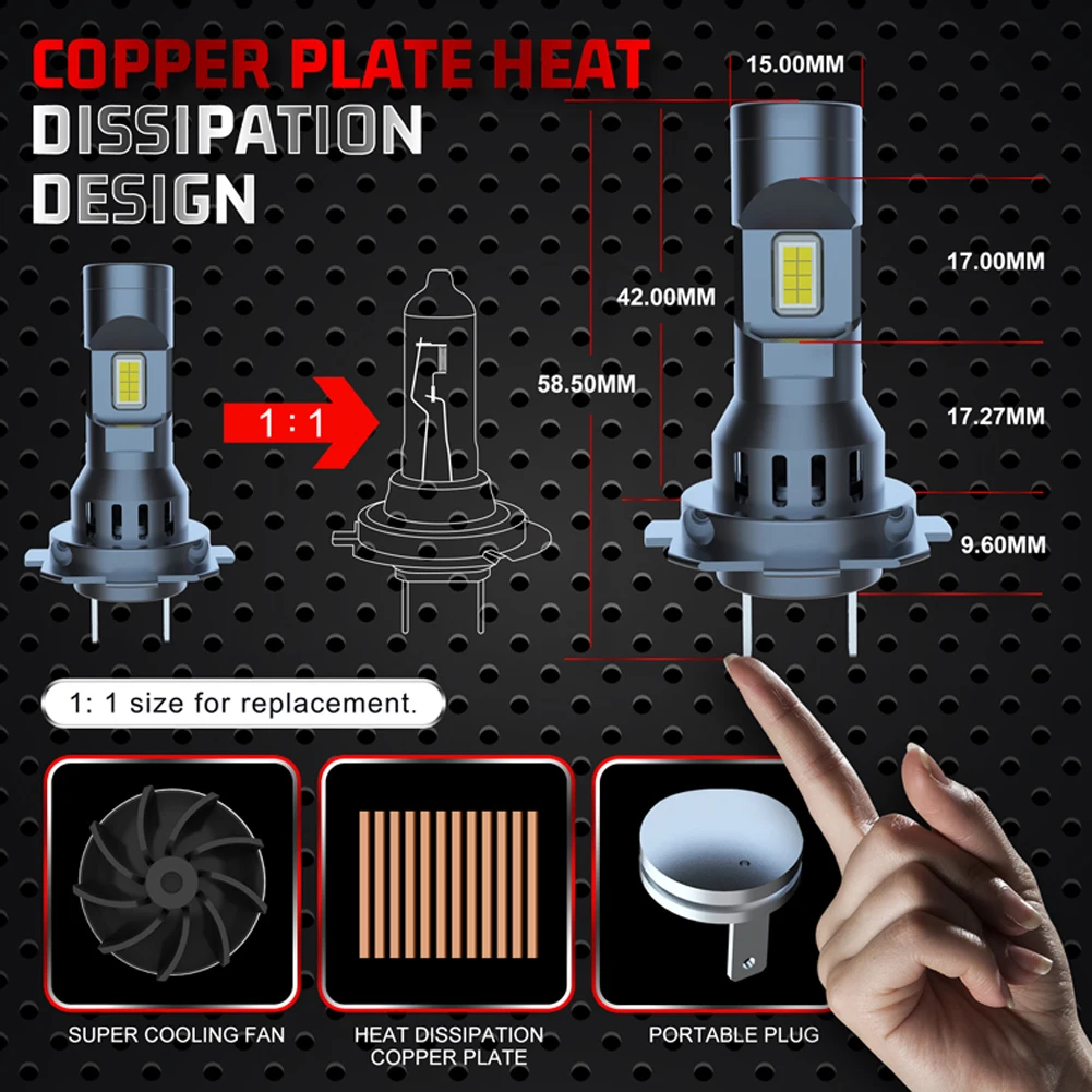 Headlight Bulbs LED Headlight Bulbs 3580 CSP High/Low Beam With Fan 6000K White 110W/pair LED CANBUS Headlight Lights
Headlight Bulbs LED Headlight Bulbs 3580 CSP High/Low Beam With Fan 6000K White 110W/pair LED CANBUS Headlight Lights