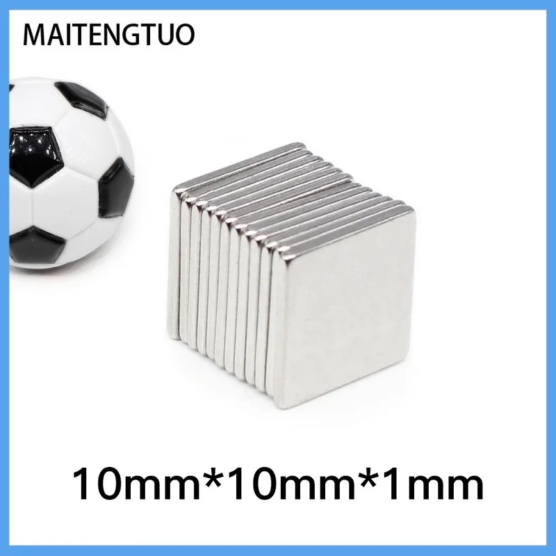 

20~500PCS 10x10x1mm Strong Block Magnets N35 10mm x 10mm x 1mm Quadrate Rare Earth Neodymium Magnet Sheet 10*10*1mm