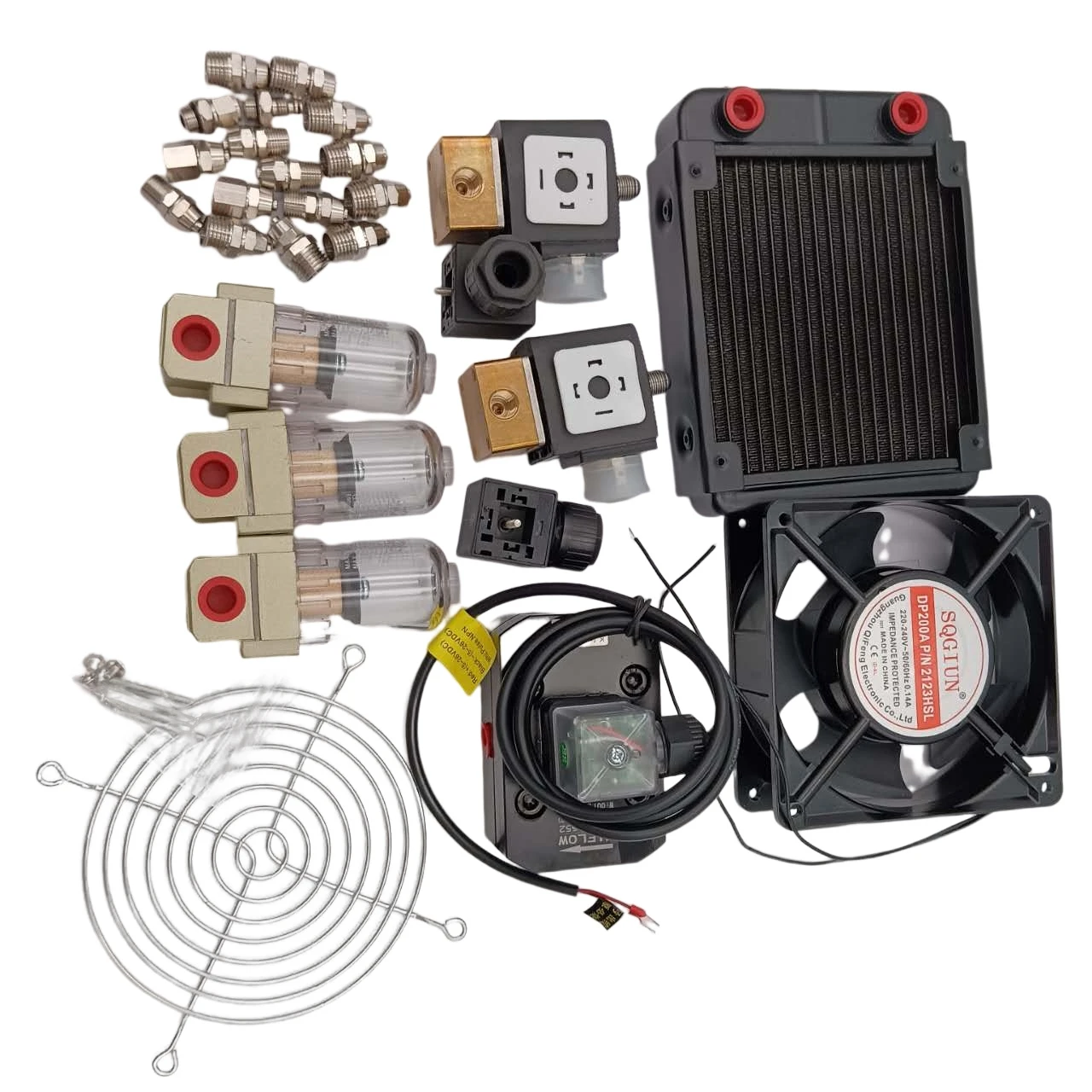 High Pressure 4 in 1 Solenoid Valve Filter Radiator Common Rail Test Bed Fuel Injector Flowmeter Kit
High Pressure 4 in 1 Solenoid Valve Filter Radiator Common Rail Test Bed Fuel Injector Flowmeter Kit