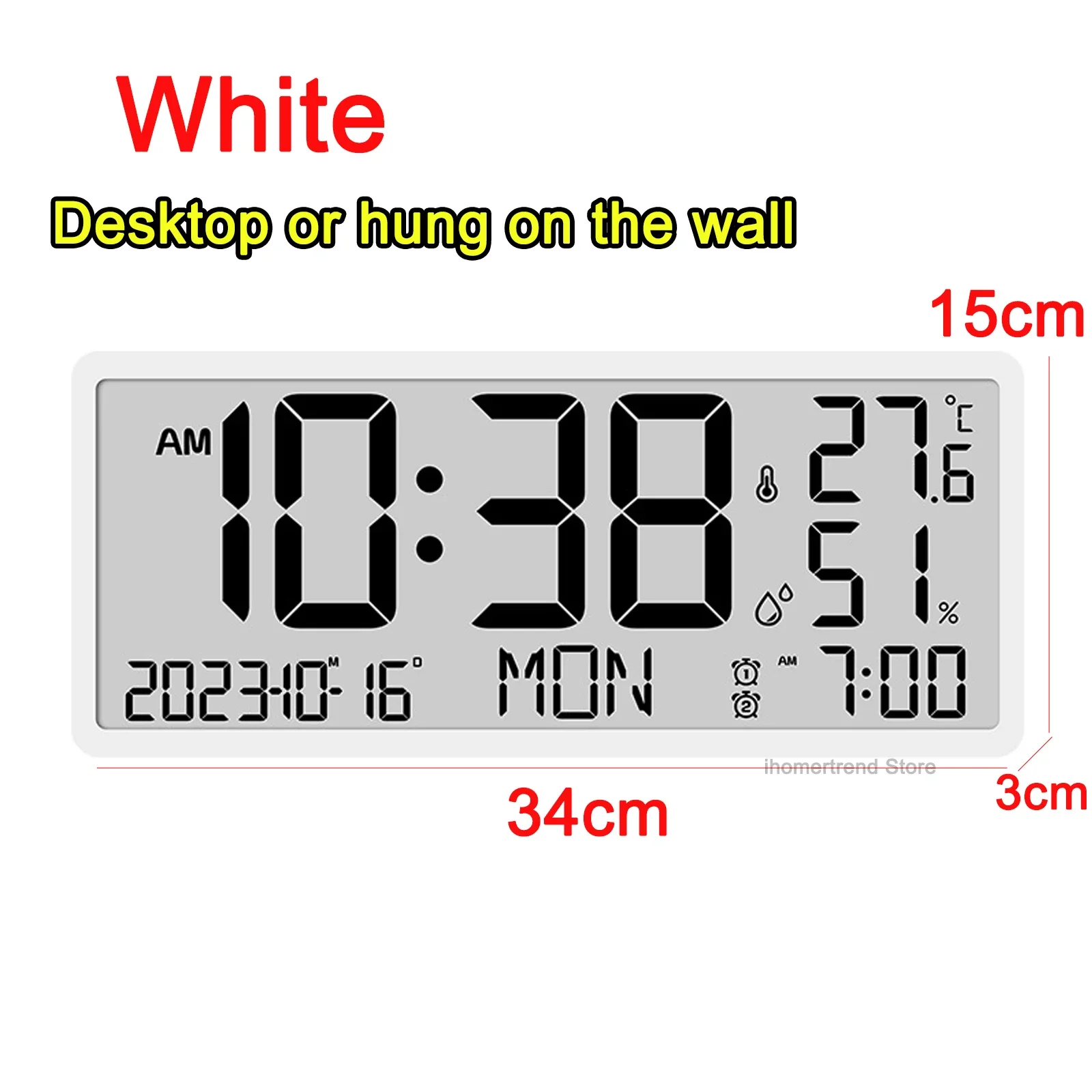 Электронные настенные часы Dreamburgh с термогигрометром 
Электронные настенные часы Dreamburgh с термогигрометром