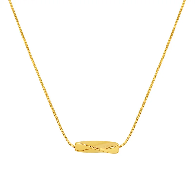 Twisted Tube Necklace Clavicle Chain Light Luxury Minority Stainless Steel Neck Accessories Gold For Women's Jewelry Christmas
Twisted Tube Necklace Clavicle Chain Light Luxury Minority Stainless Steel Neck Accessories Gold For Women's Jewelry Christmas