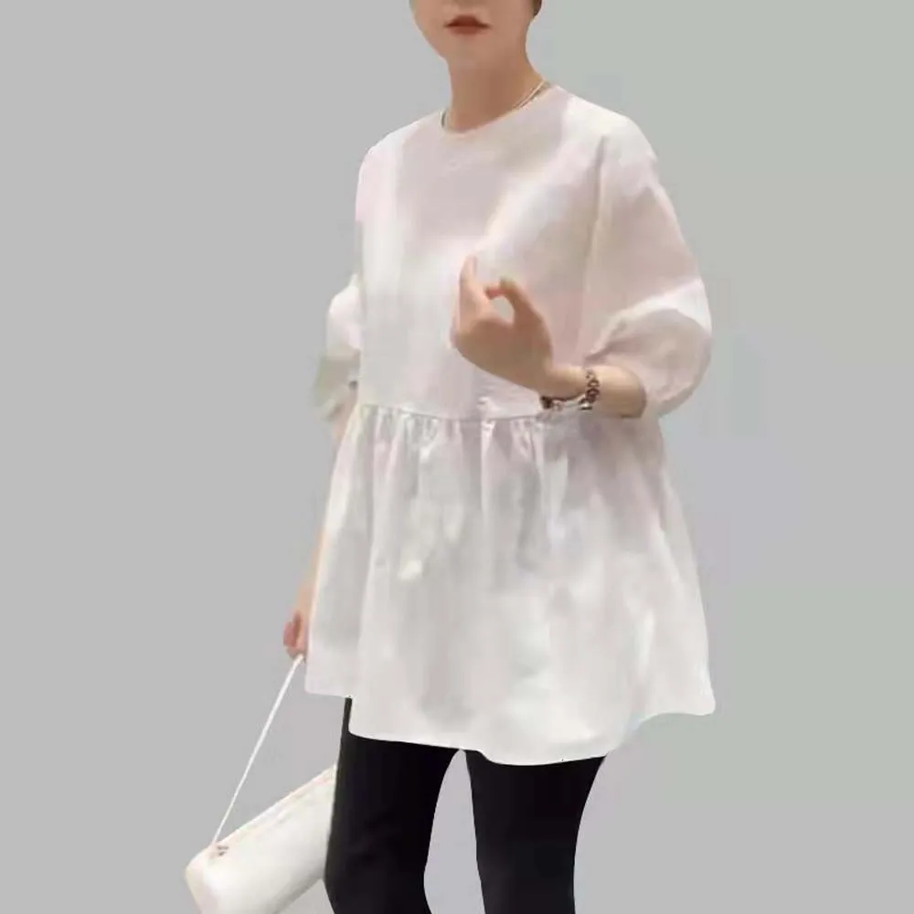 Blouse Casual Black And White Shirt Design Open Back Loose And Slim Lantern Sleeve Top Spring Summer 2022 Japan Korean
Blouse Casual Black And White Shirt Design Open Back Loose And Slim Lantern Sleeve Top Spring Summer 2022 Japan Korean