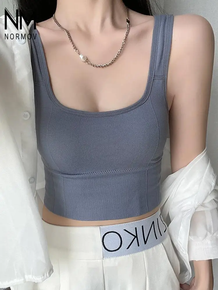 NORMOV Summer Women Tank Top Seamless Breathable Push Up Sports Crop Tops Running Solid Color with Pad Casual Vest Top Female
NORMOV Summer Women Tank Top Seamless Breathable Push Up Sports Crop Tops Running Solid Color with Pad Casual Vest Top Female