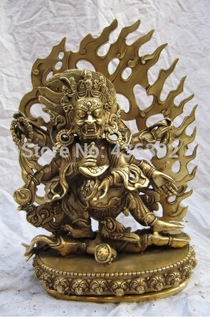 Art Bronze Decoration Crafts Brass Chinese buddhism temple copper brass carve Six-arm vajra Mahakala buddha statue
Art Bronze Decoration Crafts Brass Chinese buddhism temple copper brass carve Six-arm vajra Mahakala buddha statue