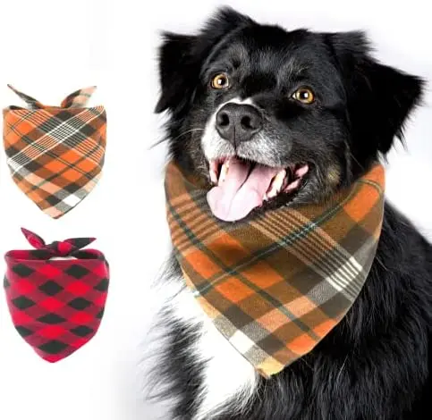2 pack Dog Bandanas,Washable Green Red Orange Square Reversible Plaid Dog Scarf,Adjustable Accessories Triangle Bibs Scarf
2 pack Dog Bandanas,Washable Green Red Orange Square Reversible Plaid Dog Scarf,Adjustable Accessories Triangle Bibs Scarf
