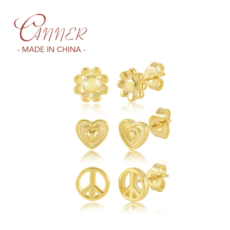 CANNER 925 Sterling Silver Minimalist Stud Earring Korean Glossy Heart Flower Piercing Earrings For Women Delicate Daily Jewelry
CANNER 925 Sterling Silver Minimalist Stud Earring Korean Glossy Heart Flower Piercing Earrings For Women Delicate Daily Jewelry