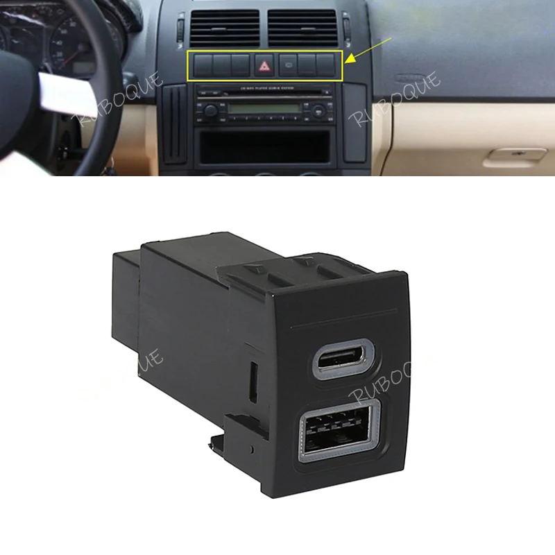 Car Charger Socket Dual USB PD Type C Charging Outlet Power Adapter Phone For VW Volkswagen POLO 04-11
Car Charger Socket Dual USB PD Type C Charging Outlet Power Adapter Phone For VW Volkswagen POLO 04-11
