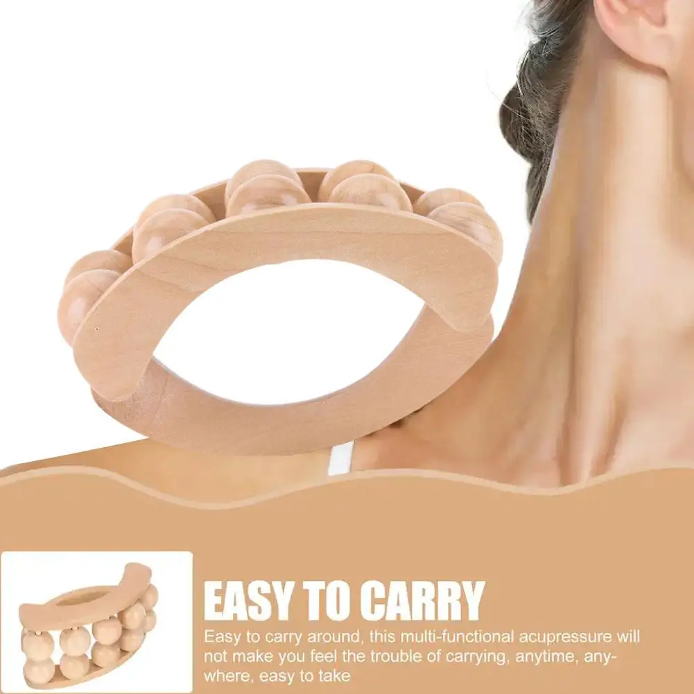 Wooden Massage Roller With Multiple Rolling Balls Portable Waist Neck Back Massage High-quality Shoulder Durable Equipment G5U7
Wooden Massage Roller With Multiple Rolling Balls Portable Waist Neck Back Massage High-quality Shoulder Durable Equipment G5U7