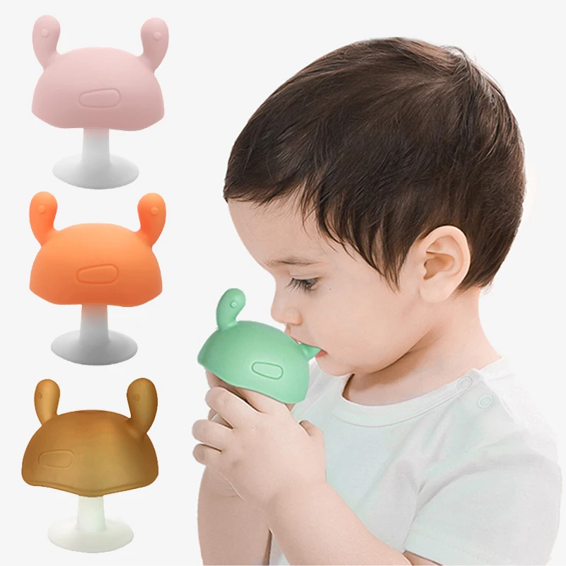 Baby Teether Silicone For Boys Girls Mushroom Doll Infant Teething Toys Bpa Free Soothing Chewing Toddler Appease Gum Nipple
Baby Teether Silicone For Boys Girls Mushroom Doll Infant Teething Toys Bpa Free Soothing Chewing Toddler Appease Gum Nipple