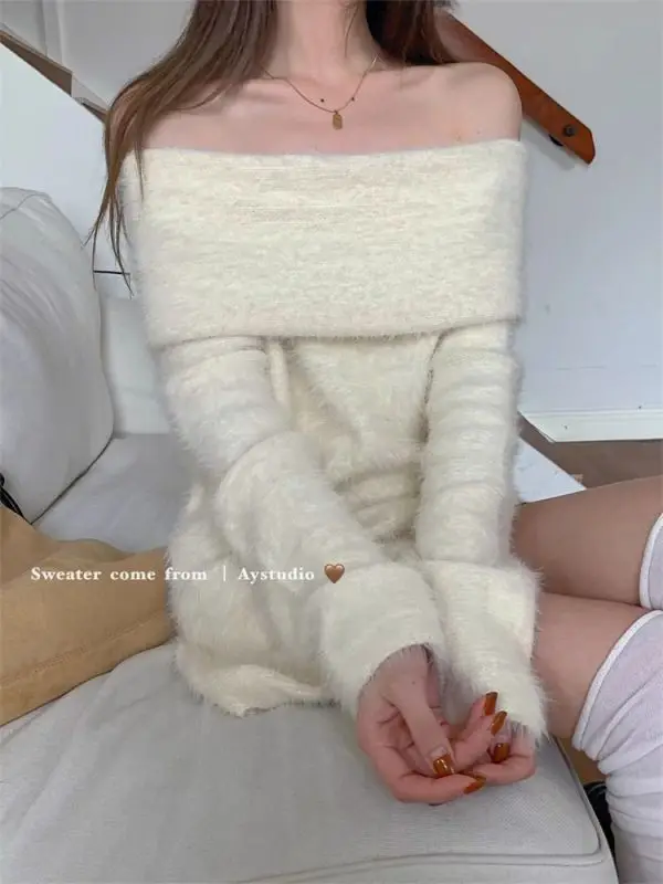 Mink Fuzz Coat Female Autumn/winter Sexy Split Shoulder Furry Top Furry Thickening Senior Feeling Base Shirt
Mink Fuzz Coat Female Autumn/winter Sexy Split Shoulder Furry Top Furry Thickening Senior Feeling Base Shirt