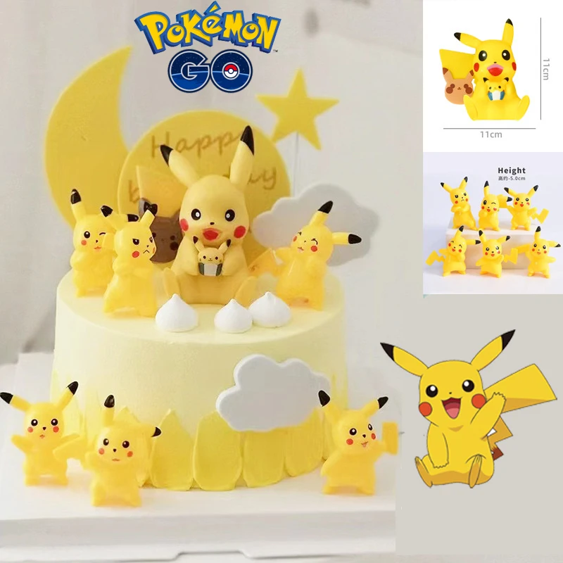 Pokemon Anime 6pcs/Set Pikachu Figures Doll Cake Topper Pvc Birthday Party Decor Gift for Kids Party Letter Toys
Pokemon Anime 6pcs/Set Pikachu Figures Doll Cake Topper Pvc Birthday Party Decor Gift for Kids Party Letter Toys