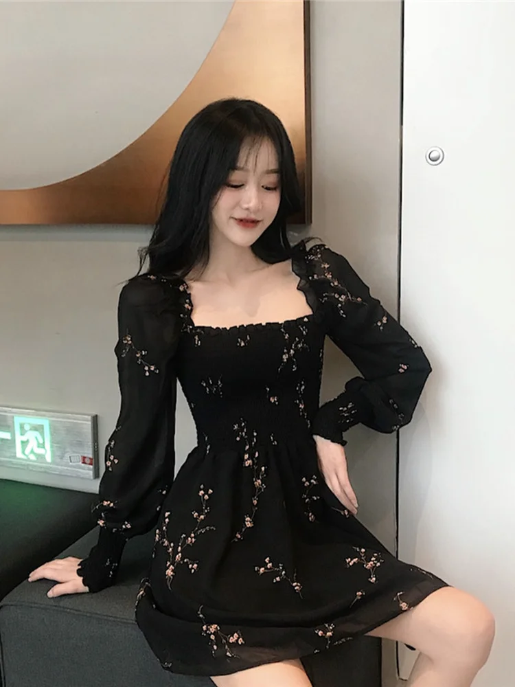 Woherb 2022 Summer Womens Black Dress Vintage Flower Long Puff Sleeve Chiffon Dresses Korean Casual Mini Vestidos Mujer 21593
Woherb 2022 Summer Womens Black Dress Vintage Flower Long Puff Sleeve Chiffon Dresses Korean Casual Mini Vestidos Mujer 21593