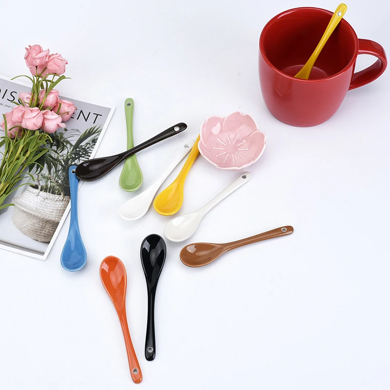 1pc Ceramic Spoon Coffee Long Handle Spoon Tea Sugar Dessert Spoons Stirring Spoon Seasoning Spoon Ice Cream Ceramic Flatware
1pc Ceramic Spoon Coffee Long Handle Spoon Tea Sugar Dessert Spoons Stirring Spoon Seasoning Spoon Ice Cream Ceramic Flatware