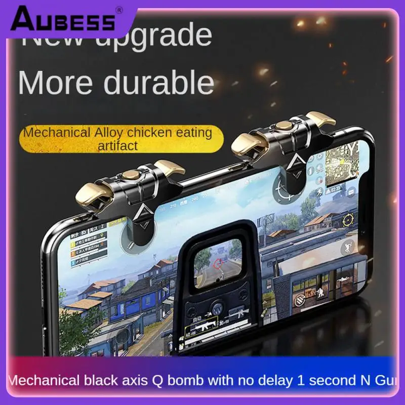 Black Gold Mobile Game Controller Universal Mechanical Mobile Gaming Trigger No Delay Four-finger Linkage Zinc Alloy Key Shooter
Black Gold Mobile Game Controller Universal Mechanical Mobile Gaming Trigger No Delay Four-finger Linkage Zinc Alloy Key Shooter